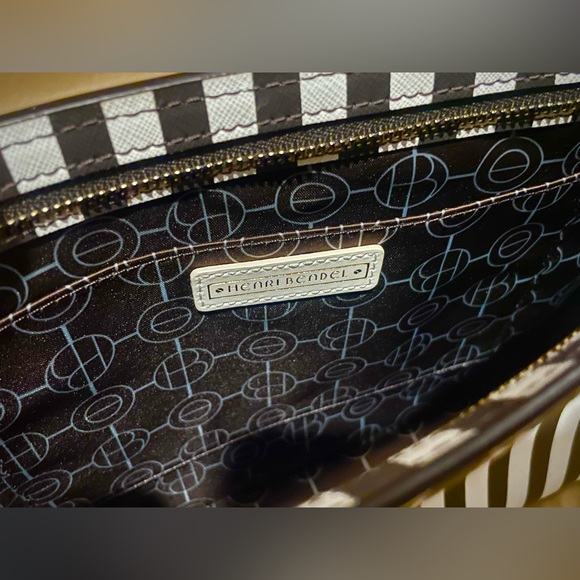 NWT West 57th Cosmetic Clutch Brown & White - Picture 8 of 9